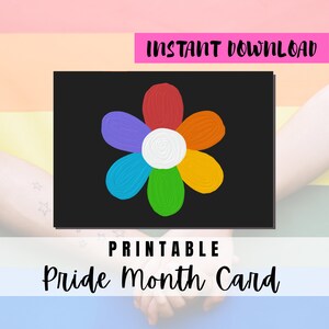 BEST VALUE Happy Pride Month Greeting Card Printable - Instant Download Pride LGBTQ+ Rainbow Greeting Card, Celebrate Pride Month Lgbtq Card