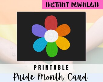 BEST VALUE Happy Pride Month Greeting Card Printable - Instant Download Pride LGBTQ+ Rainbow Greeting Card, Celebrate Pride Month Lgbtq Card