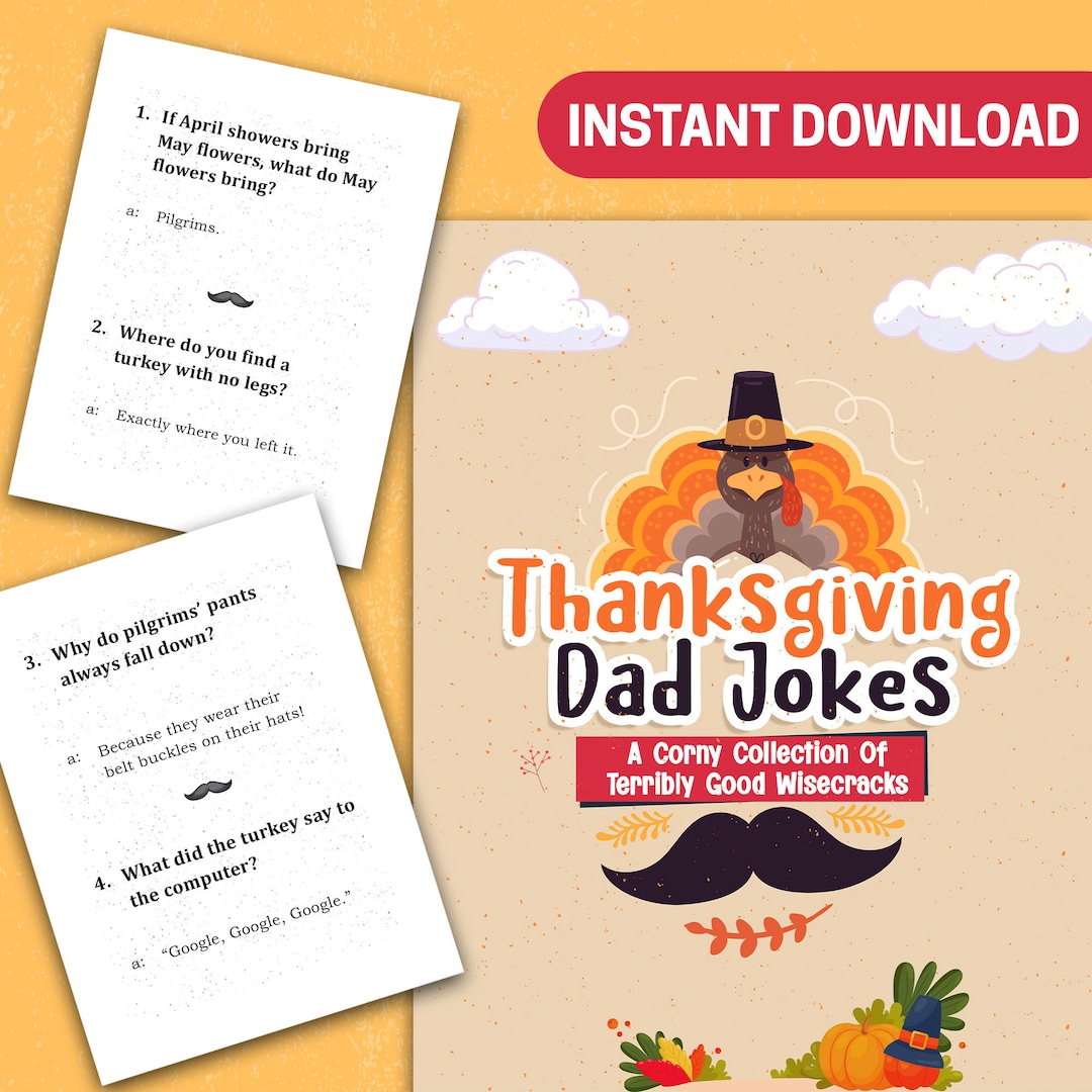 BEST VALUE 60 Thanksgiving Dad Jokes Instant Download Etsy