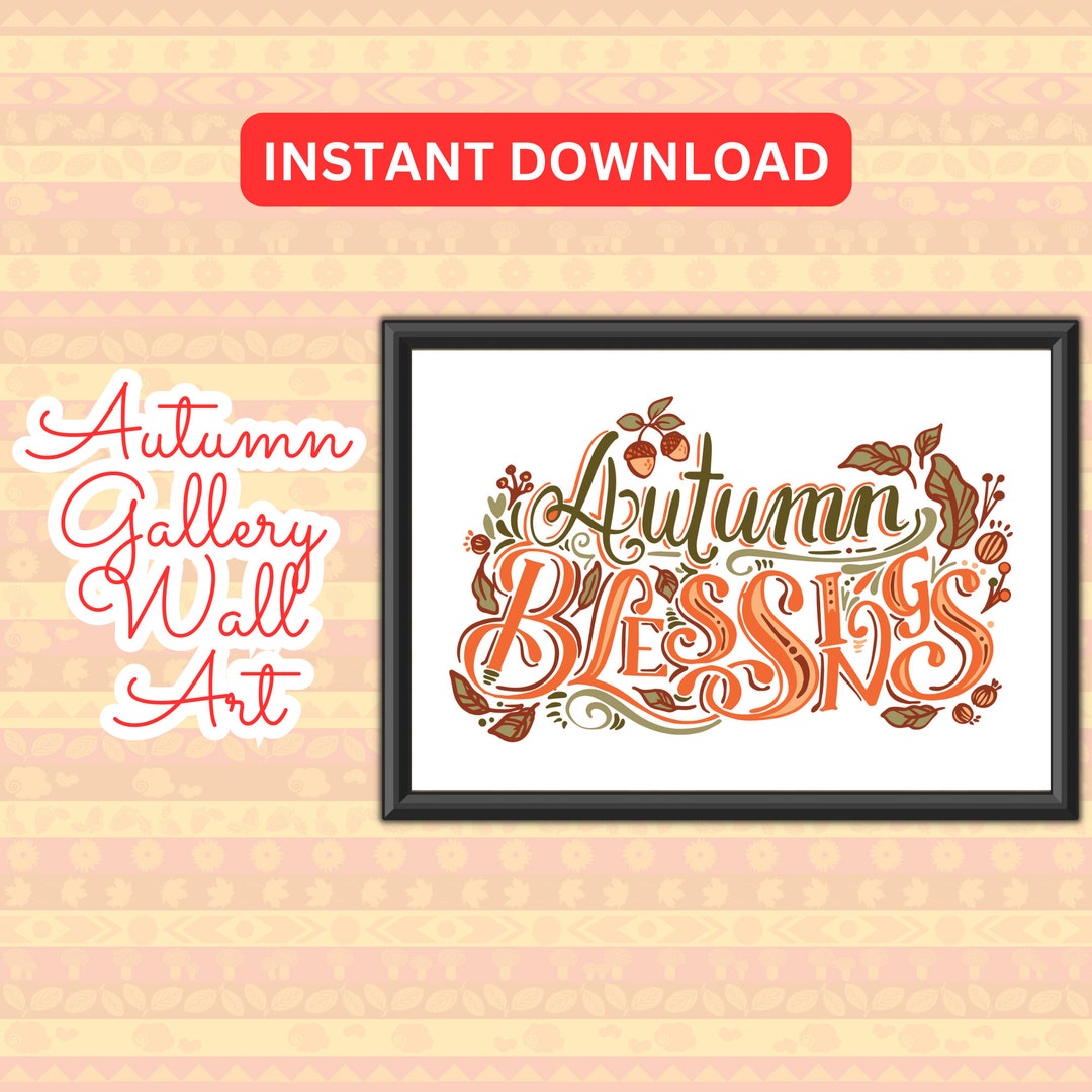 BEST VALUE Printable Autumn Gallery Wall Art - Instant Download Autumn ...