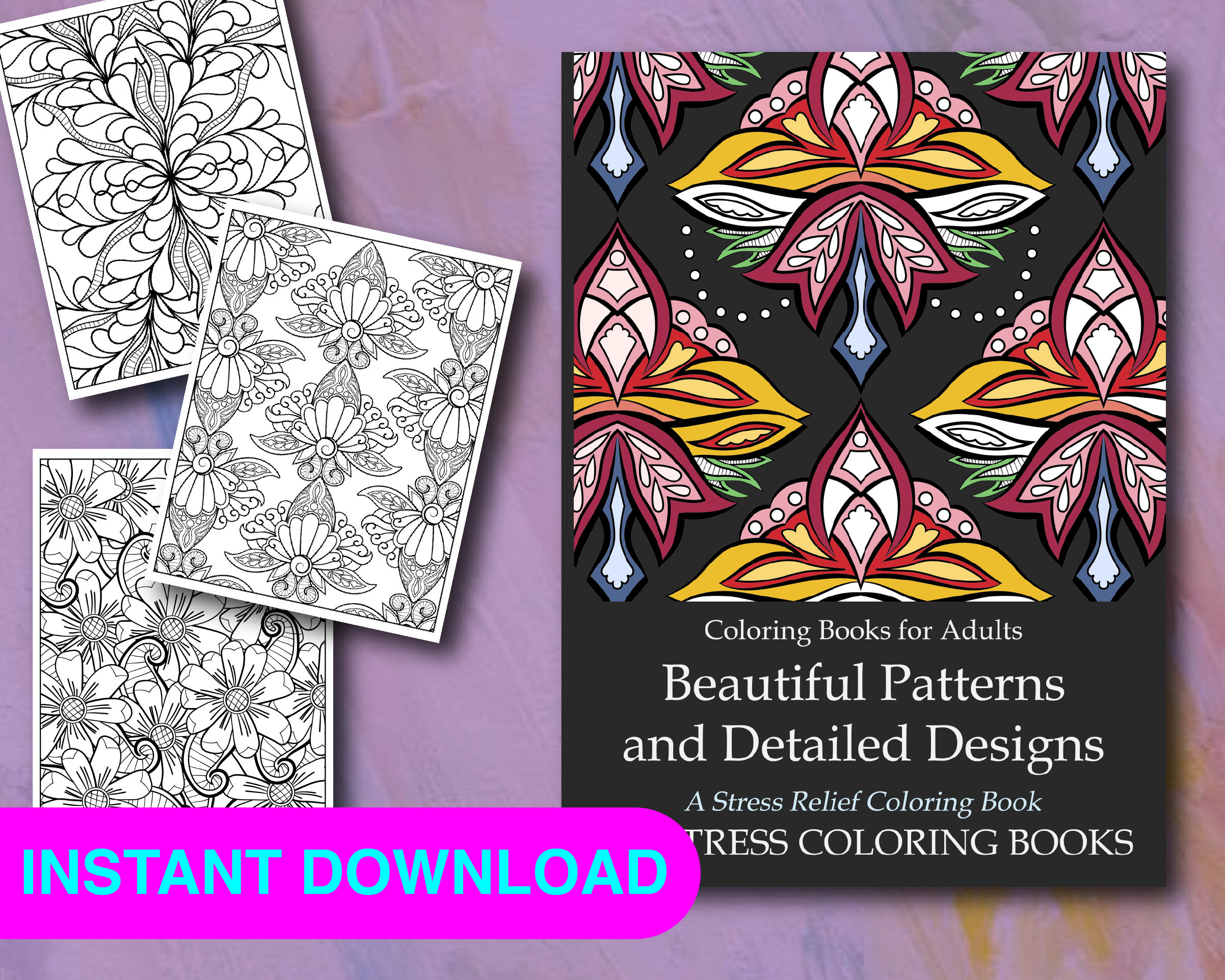 Adult Coloring Book For Women: Relaxing, Stress Relieving Coloring Book For  Adult & Teen Girls, Women Adult Coloring Pages Perfect For Calm, Distress  (Large Print / Paperback)