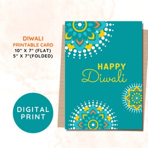 MIGLIOR VALORE Cartoline stampabili Diwali - Download istantaneo Carta Deepavali del Festival autunnale indiano, Festival delle luci, Biglietti d'auguri Happy Diwali