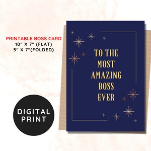 BEST VALUE Printable Boss Card - Instant Download Birthday Card, Funny Boss Card, Thank You Card, Best Boss Ever, Happy National Boss Day