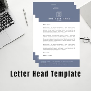 Plantilla de membrete empresarial de MEJOR VALOR - Descarga instantánea de diseño de membrete tamaño A4, membrete corporativo empresarial, diseño moderno imprimible