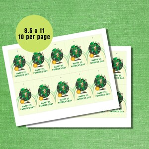 BEST VALUE Printable St. Patrick's Day Gift Tags - Instant Download Happy St Patrick's Day Favor Tag, Classroom School Gift Tag for Kids