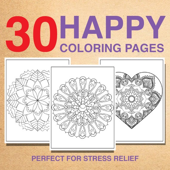 Stunning Patterns Adult Coloring Book Stress Relieving 30 Mandala Style  Patterns Mandala Coloring Pages 