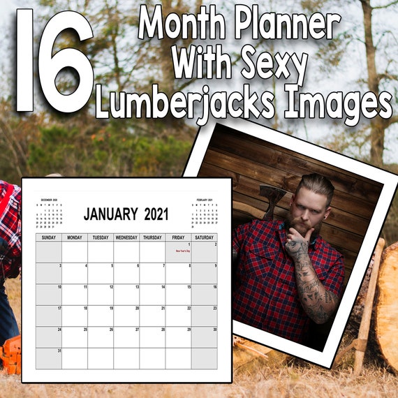 BEST VALUE 16 Sexy Lumberjacks 2021 Calendar Planner Book - Etsy