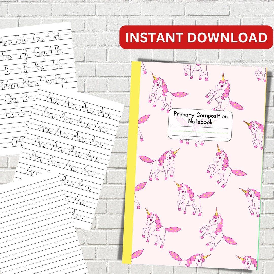 BEST VALUE Printable Primary Composition Notebook Instant Download ...