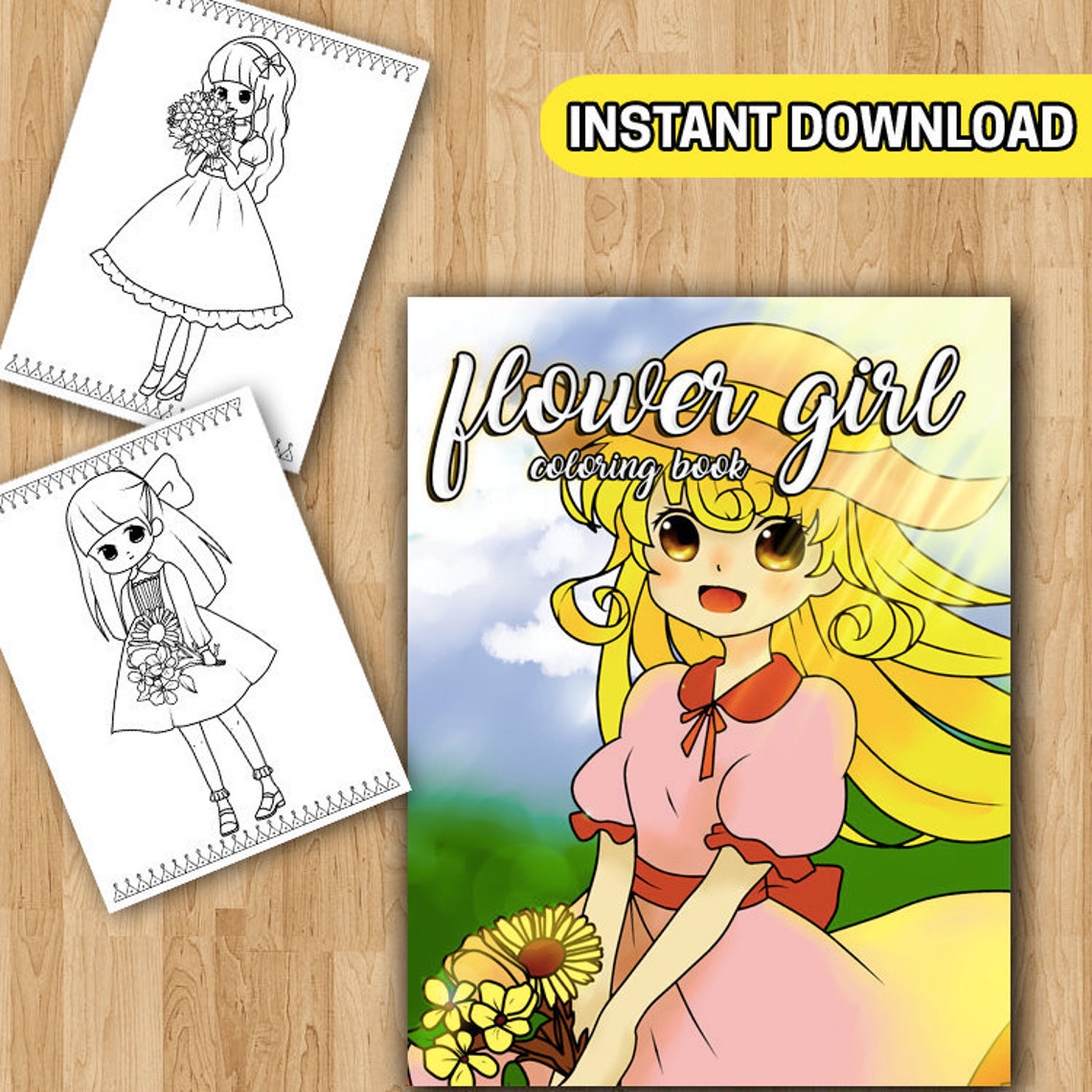 Flower Girl Coloring Book Best Flower Girl Gift Ideas Wedding Coloring Book Chibi Wedding Party