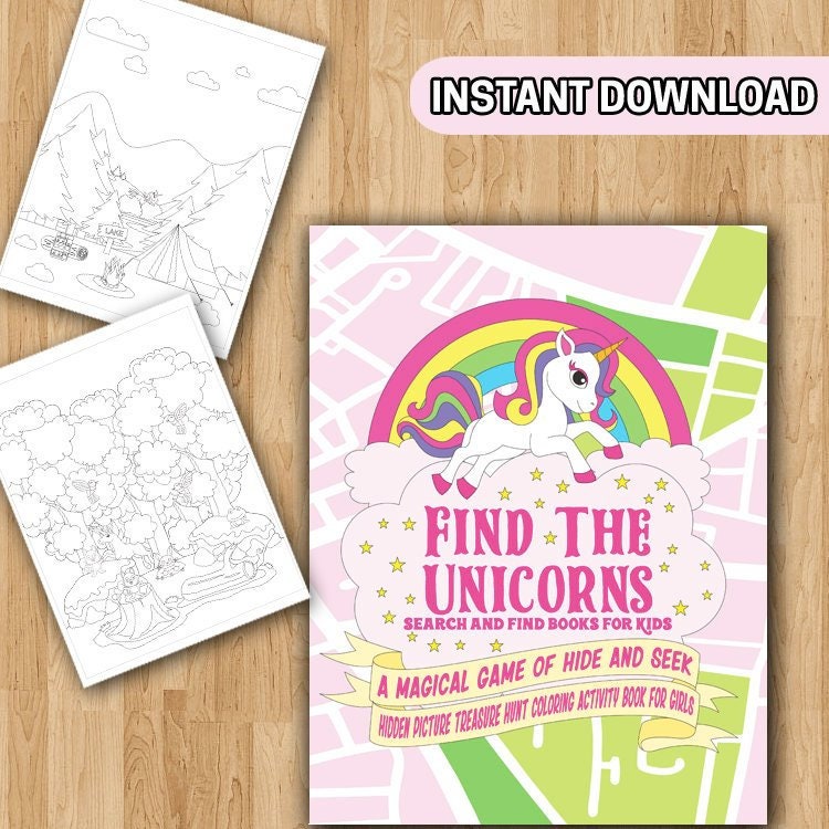 Download Best Value 21 Find The Unicorn Coloring Page A Magical Game Etsy