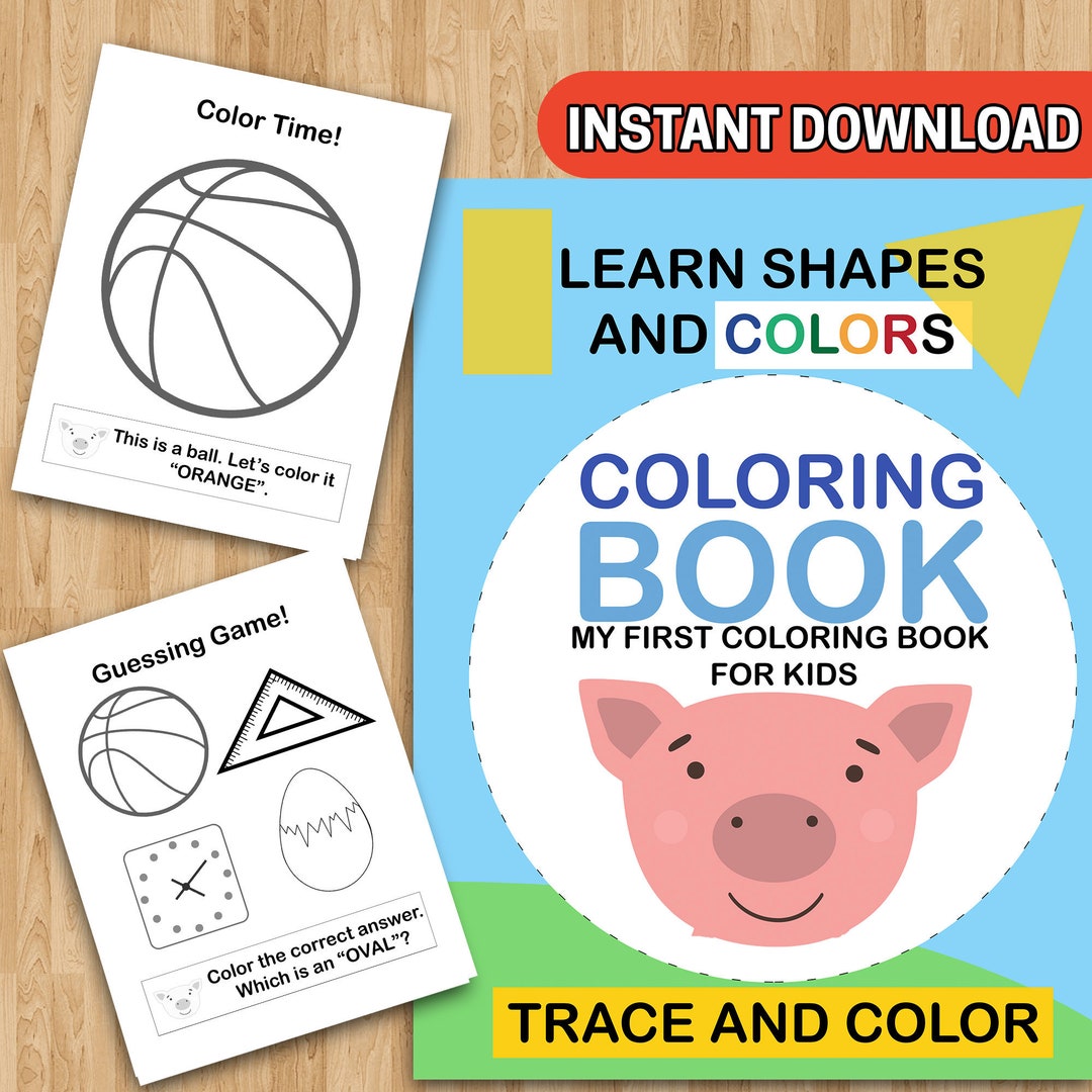 Etsy　25　Shapes　Learn　BEST　VALUE　Coloring　Pages　and　Colors　Printable