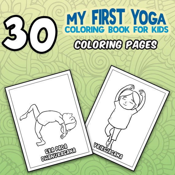 Coloring Book Page Mandala Yoga Pose Asanas Yoga School Coloring