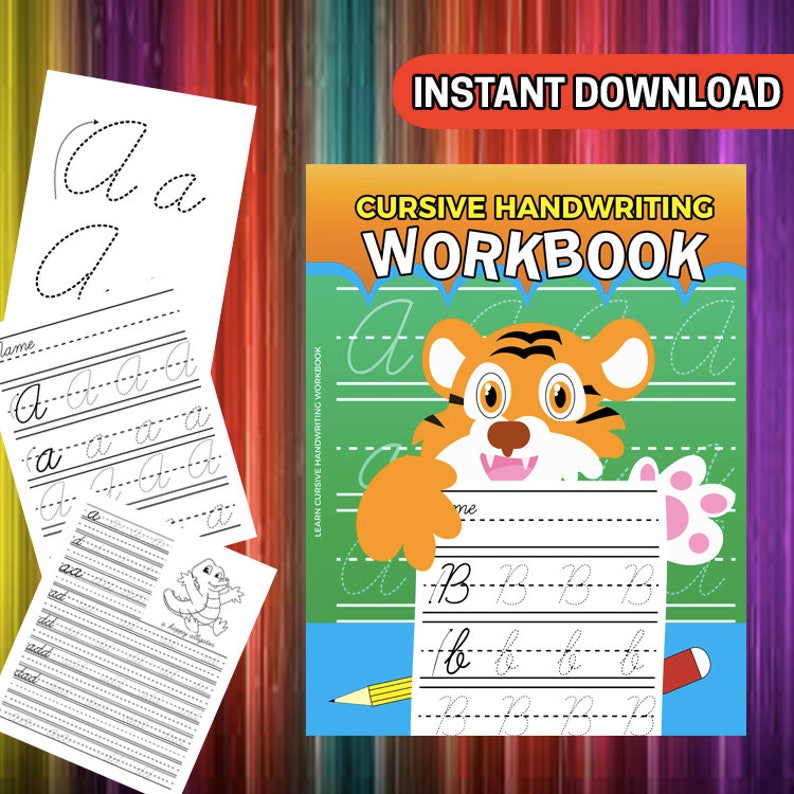 100 Pages of Practice Cursive Handwriting Workbook ...