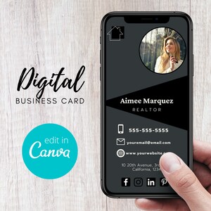MEJOR VALOR Tarjeta de visita digital, Administrador de redes sociales, Agentes inmobiliarios, Enlaces de redes sociales en los que se puede hacer clic, Tarjeta de visita profesional de bricolaje