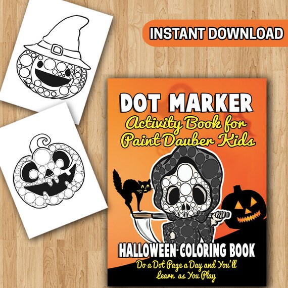 Best Value 30 Dot Marker Halloween Coloring Pages Activity Etsy
