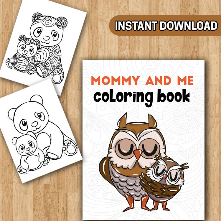 Mommy and Me Coloring Book: A Super Cute Activity Book for - Etsy