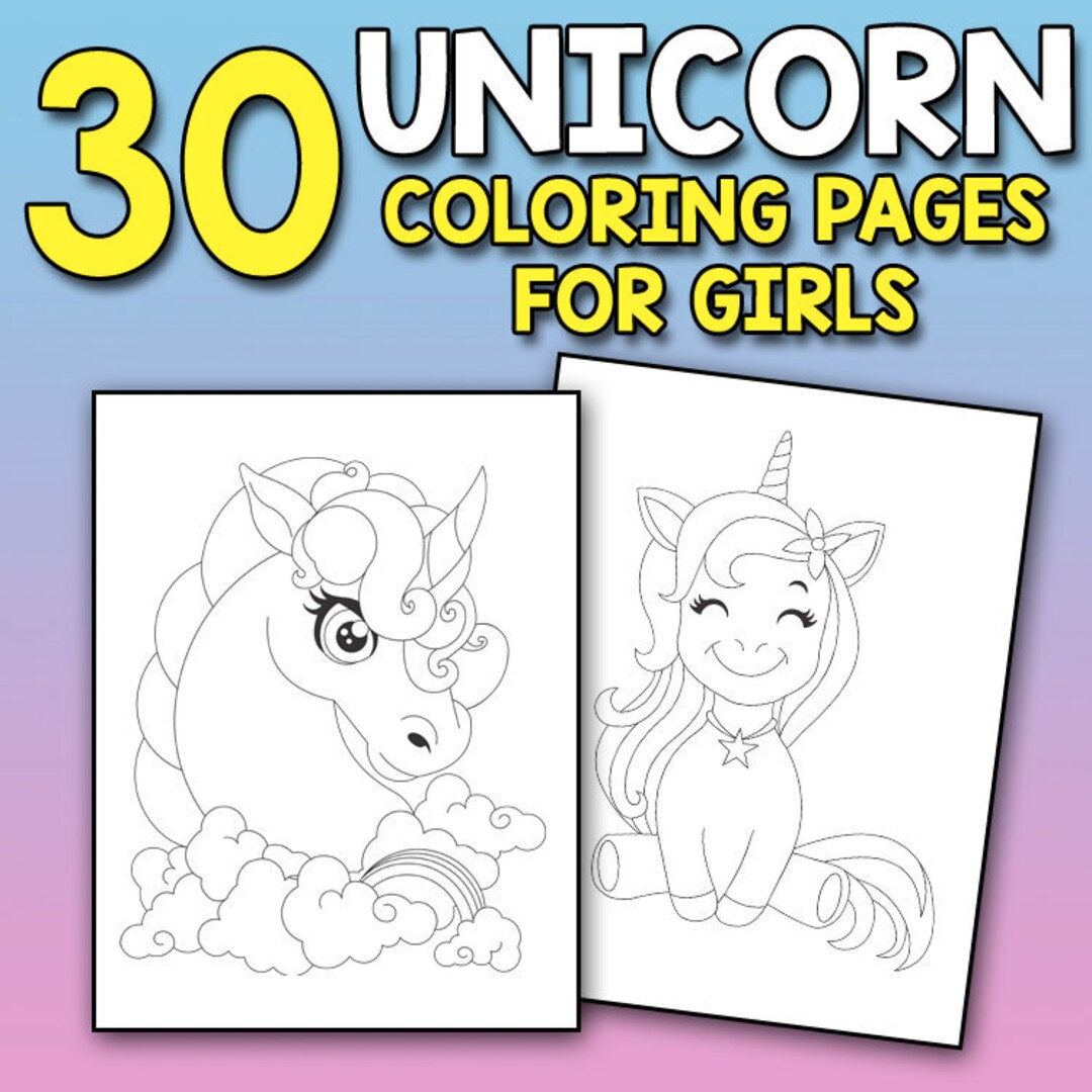 BEST VALUE 30 Unicorn Coloring Pages for Girls: A Fun and Relaxing ...