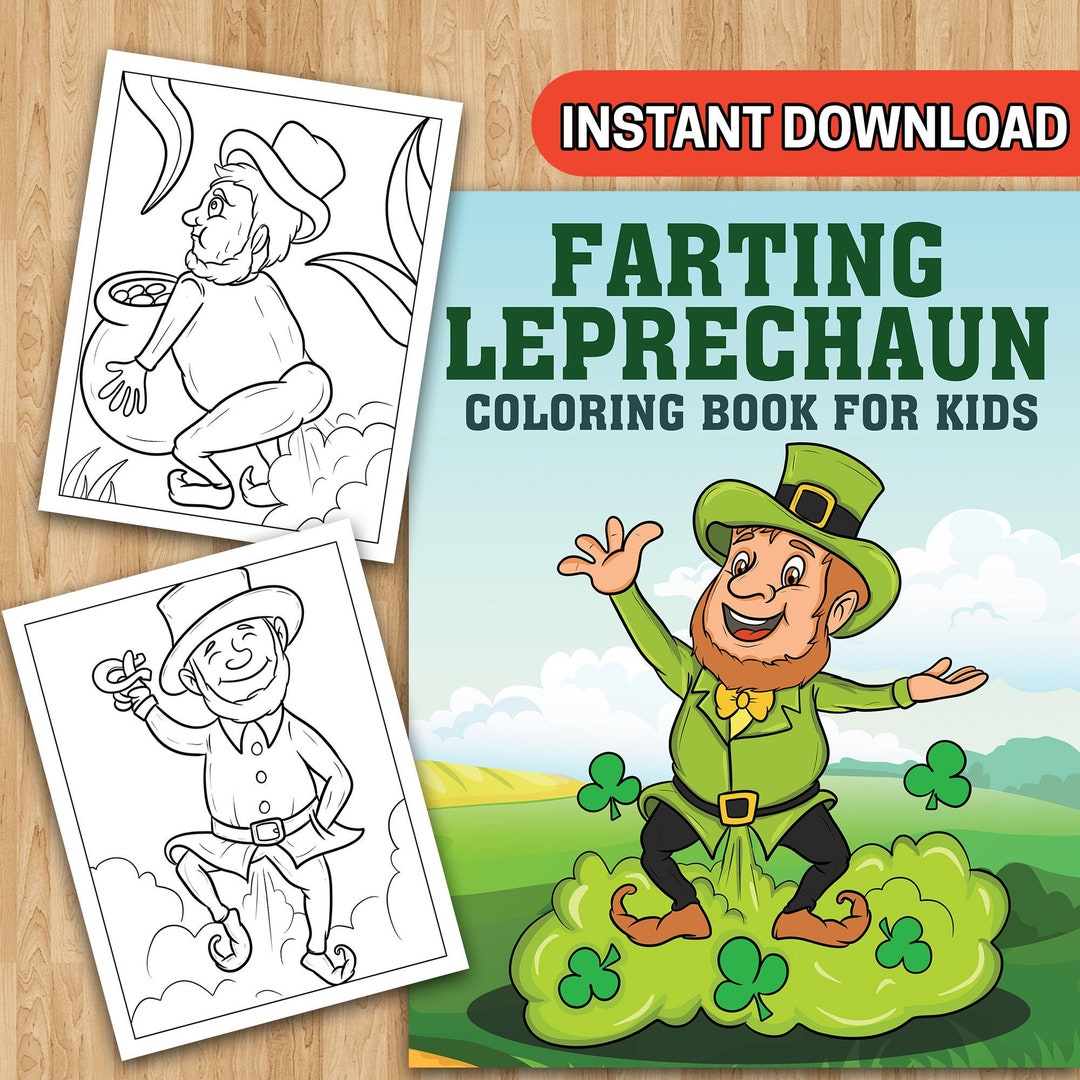 BEST VALUE 25 Farting Leprechaun Coloring Book for Kids - Instant ...