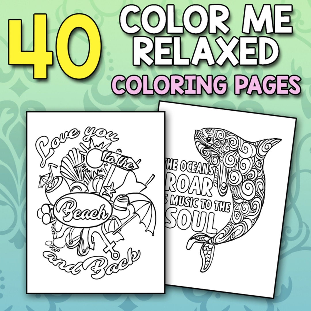 MEJOR VALOR Libro para colorear Color Me Relaxed 40 páginas Etsy España