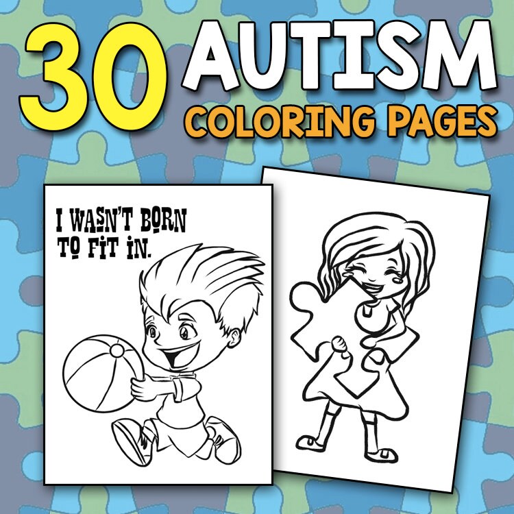 Download Best Value Autism Coloring Book For Autistic Girls Boys And Etsy