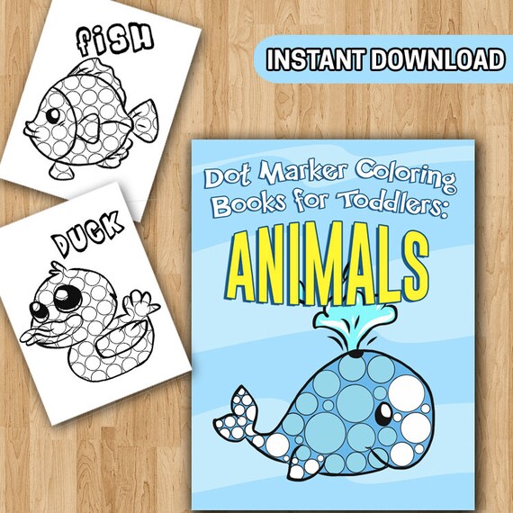 BEST VALUE 30 Animal Dot Marker Coloring Pages: Dot Marker