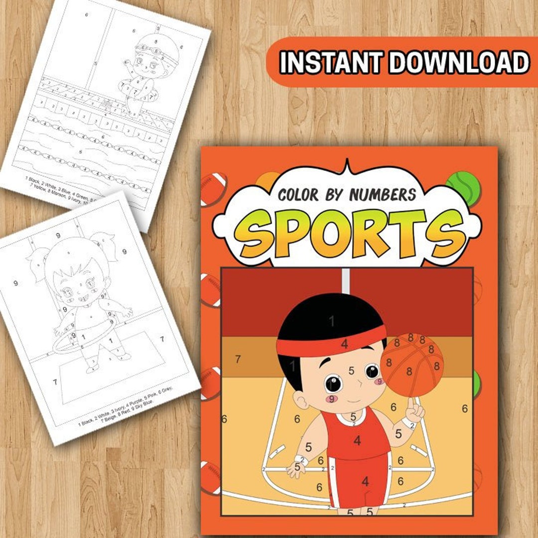 BEST VALUE 30 Sports Color by Number for Kids: A Fantastic Color by ...