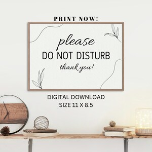 BEST VALUE Please Do Not Disturb - Instant Download Room Door Sign, Simple Poster Signage, Great for Office, Home, School, & More