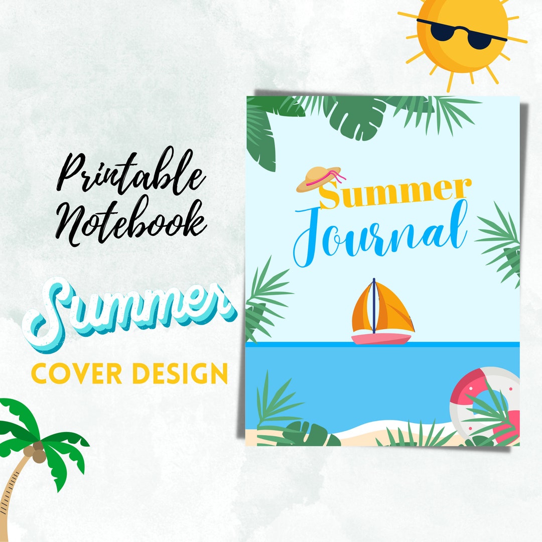 BEST VALUE 1 Printable Summer Notebook Cover - Instant Download Hello ...