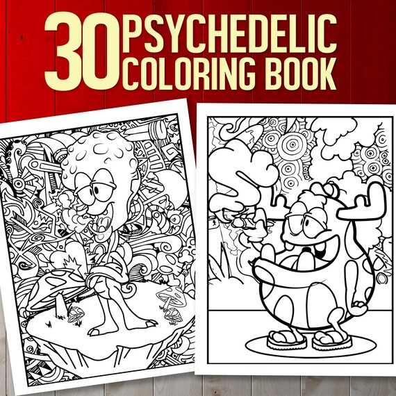 Psychedelic Coloring Book For Adults: Trippy Designs And Stress Relieving Art For Stoners [Book]