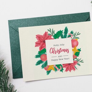 BESTE WAARDE afdrukbare kerstkaart - Instant Download Merry Christmas wenskaart, digitale kerstkaart, afdrukbare kerstbriefkaart