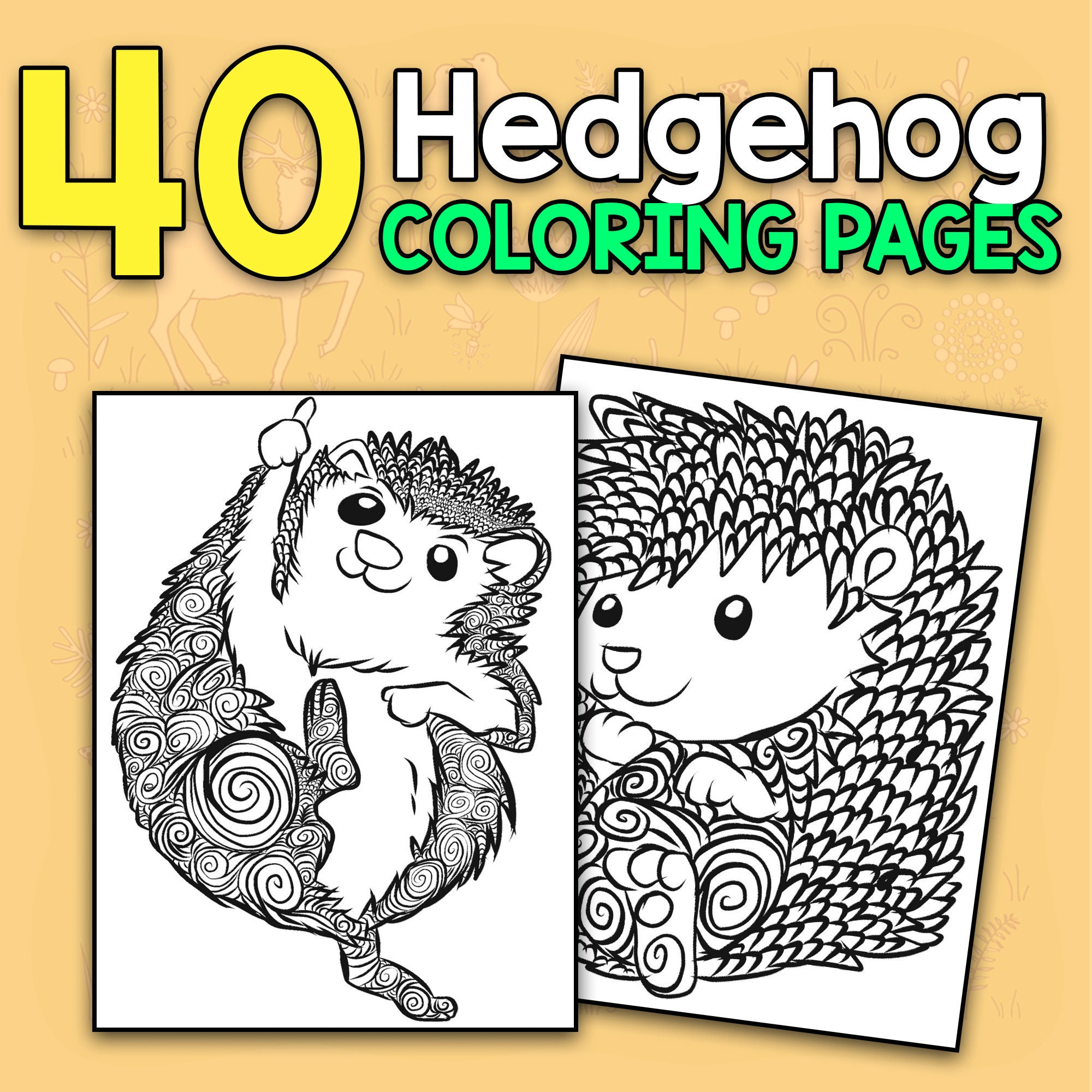 Hedgehog Coloring Book for Adults: Cute Hedgehogs Designs - Easy Stress Relieving Adult Coloring Book [Book]