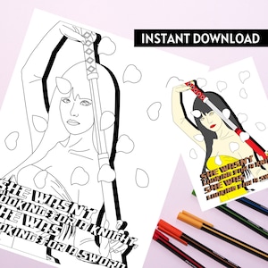 BEST VALUE Feminist Coloring Page - Instant Download Feminist Coloring Printable Empowered Women Girl Power Inspirational Quotes Digital PDF