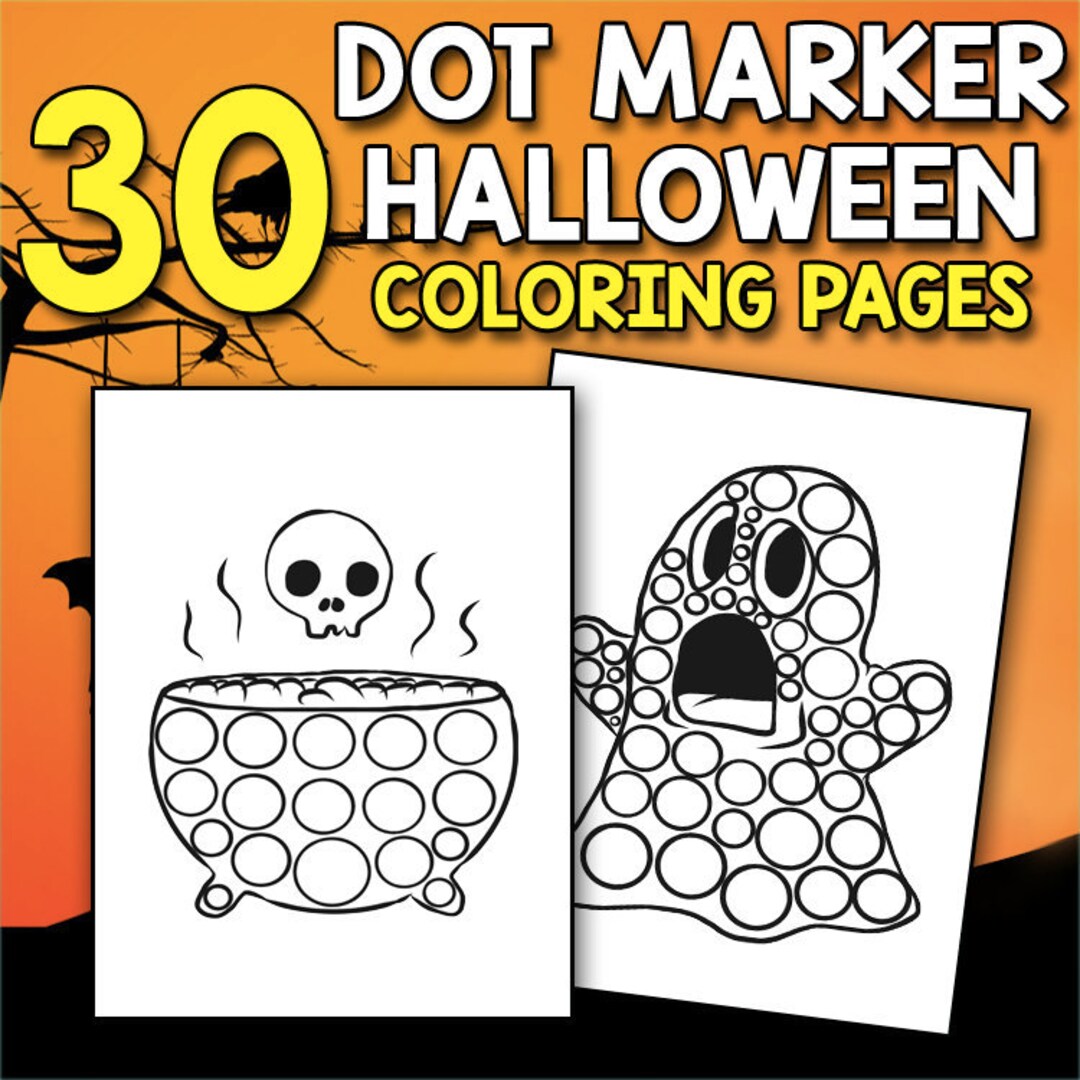 BEST VALUE 30 Dot Marker Halloween Coloring Pages: Activity Book for ...