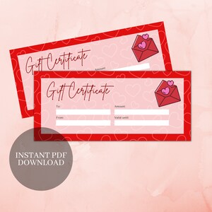 Bester Wert Valentinstag Geschenkgutschein - Sofort Download Valentinstag Geschenkgutschein, Geschenkgutschein, Geschenkkarte, Herztagsgeschenk