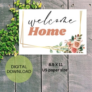 BEST VALUE Welcome Home Printable - Instant Download Entryway Decor, Welcome Home Wall Art, Minimalist Welcome Sign For Housewarming Party