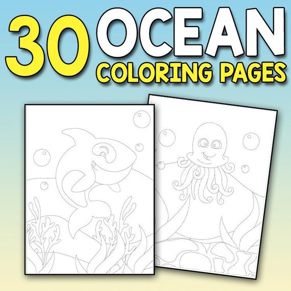 BEST VALUE 30 Ocean Coloring Pages: A Relaxing Coloring Book for