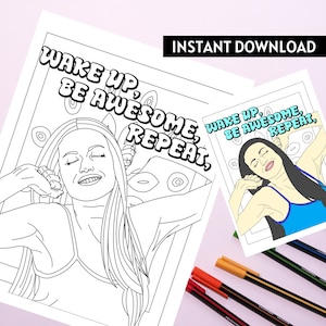 BEST VALUE Feminist Coloring Page - Instant Download Feminist Coloring Printable Empowered Women Girl Power Inspirational Quotes Digital PDF