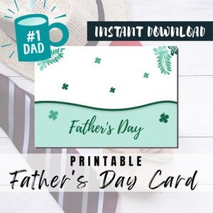 ¡MEJOR VALOR! Tarjeta imprimible del Día del Padre Feliz - Descarga instantánea de tarjetas de felicitación del Día del Padre Regalo ideal para papá, papá, abuelo, padrastro