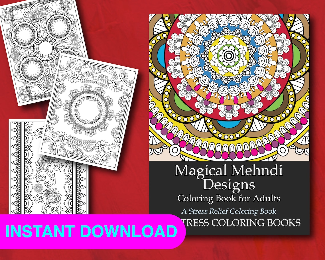 25 Magical Mehndi Coloring Pages With Traditional Indian Inspired Henna ...