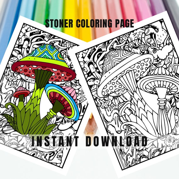 Psychedelic Paperback Coloring Pages for Adults – Official Stoners