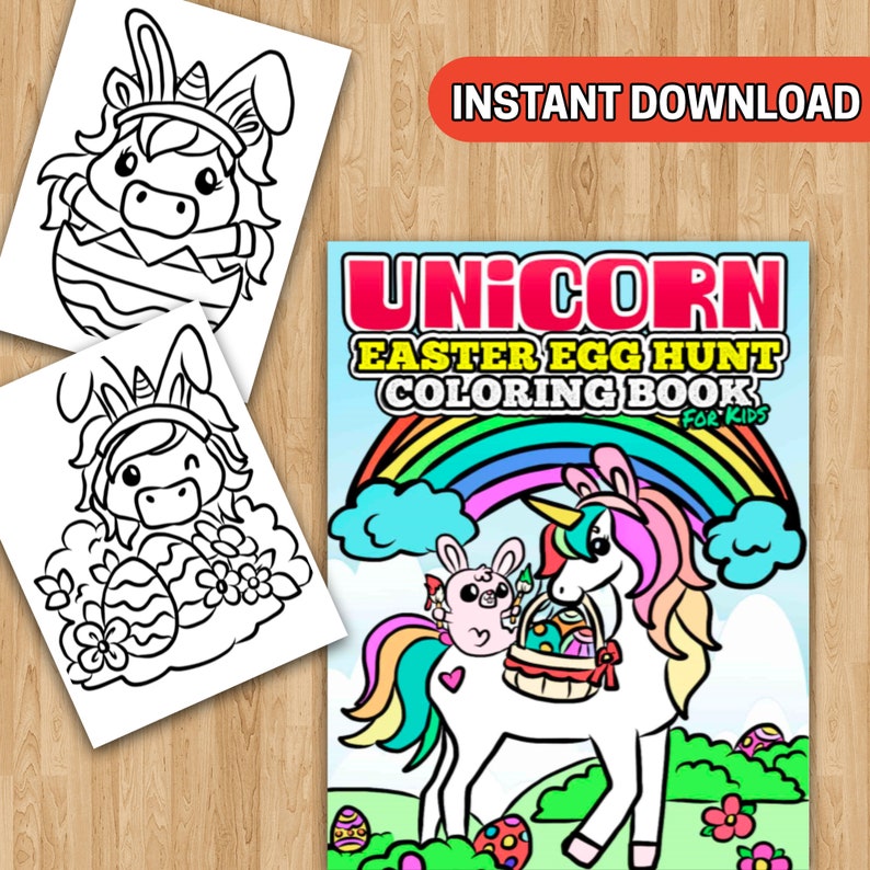 Easter Egg Hunt Coloring Book for Kids: A Collection of 30 - Etsy