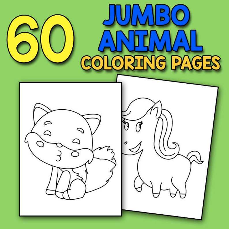 Download Jumbo Toddler Animal Coloring Book My First Big Book of | Etsy