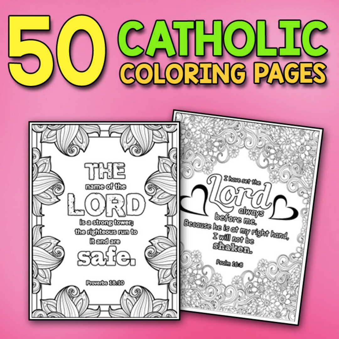 Catholic Coloring Book for Adults Religious Inspirational Devotional