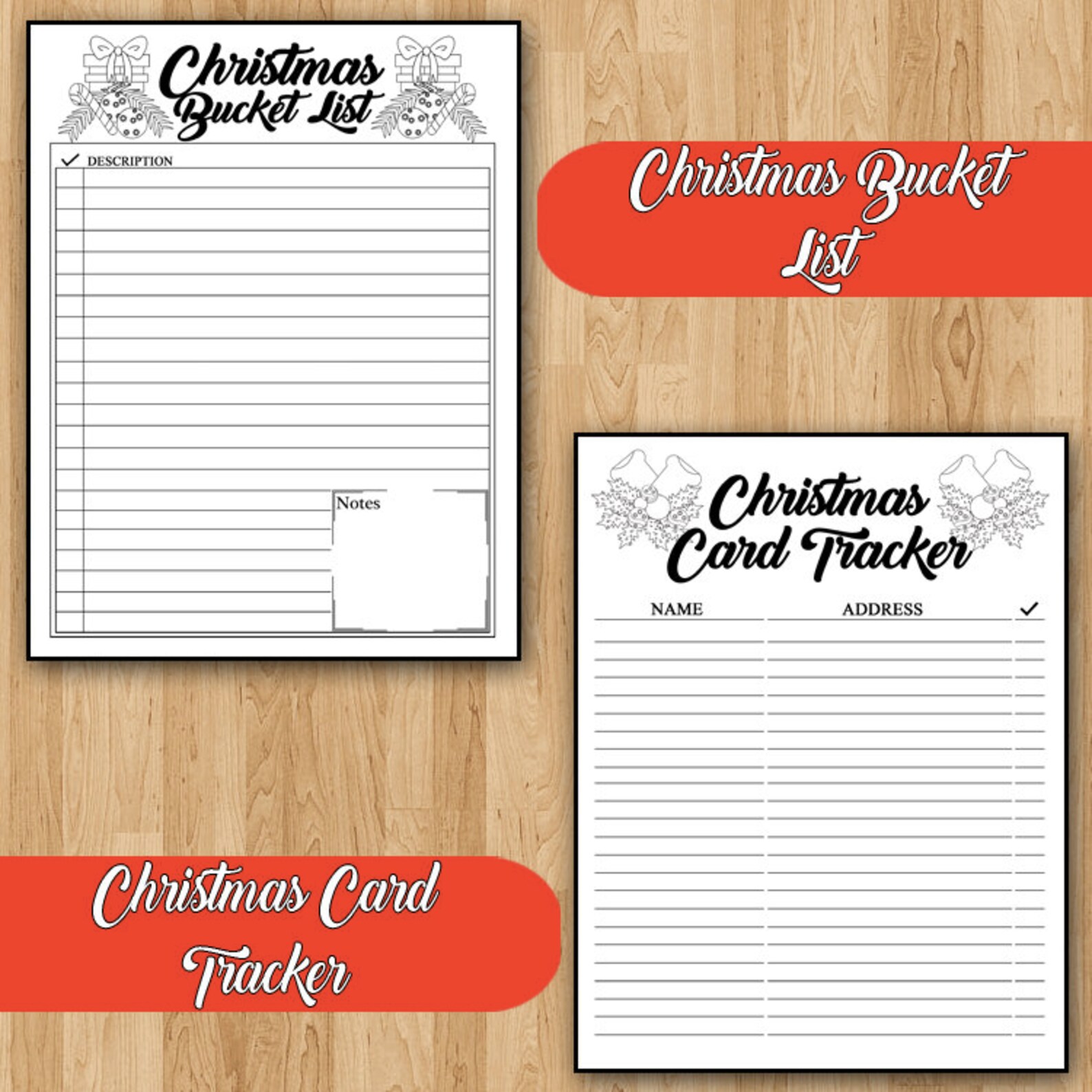 Christmas Planner Printable, 2018 Holiday Planner Kit, Gift Planner ...