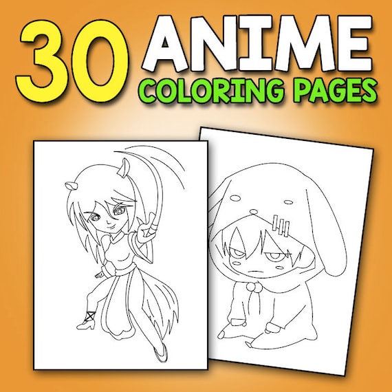 Anime Coloring Book: A Japanese Manga Coloring Book for Kids and Adults  with Cute Chibi Anime Characters and Fantasy Scenes for Anime Lovers