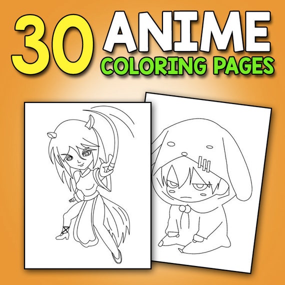 Anime Coloring Book: A Japanese Manga Coloring Book for Kids and Adults  with Cute Chibi Anime Characters and Fantasy Scenes for Anime Lovers