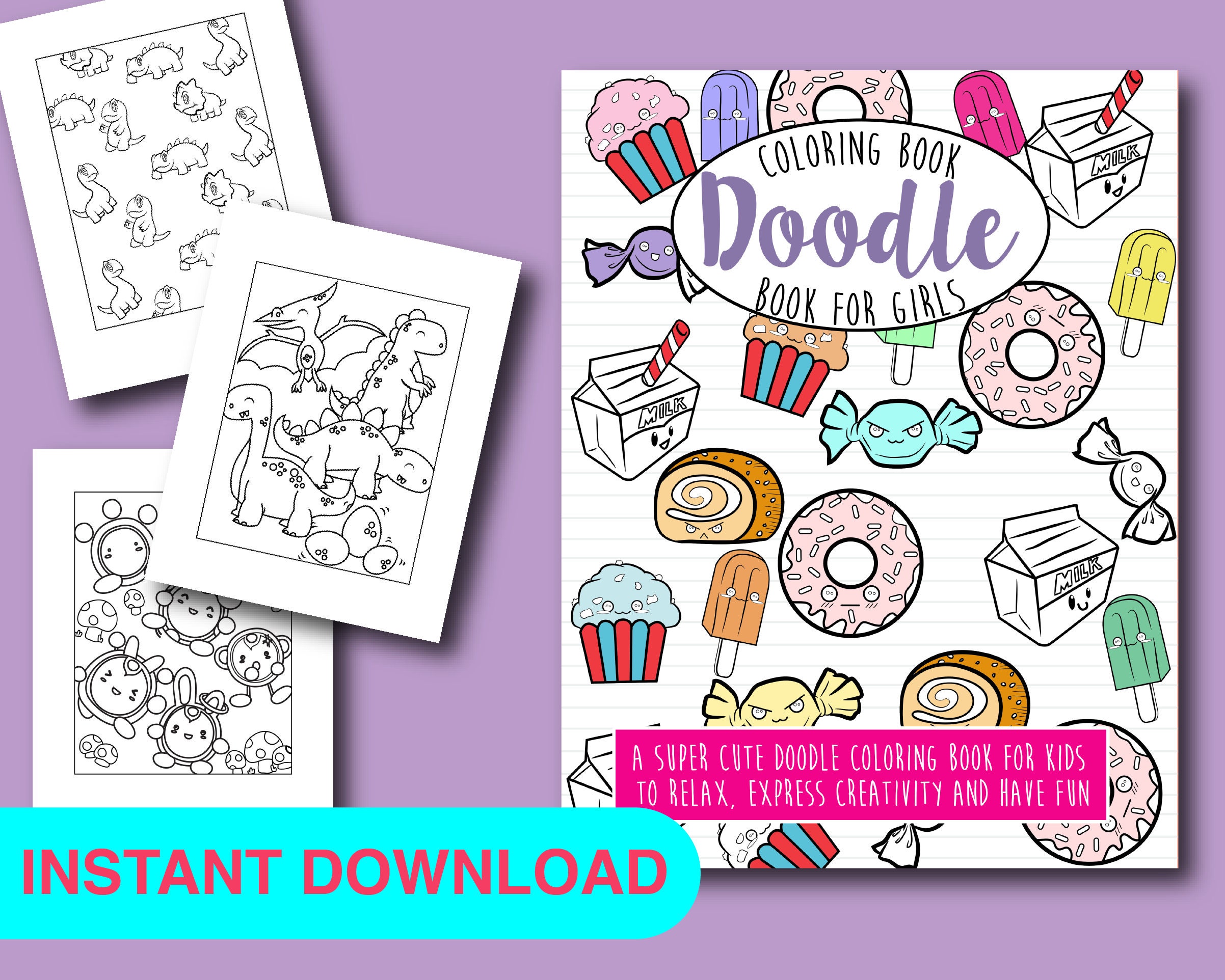 SQUIGGLE Doodle Pad Customized Party Favors, Non-food, On-the-go Activities  for Kids, Drawing & Creativity Doodle Activity Book, Ages 4 