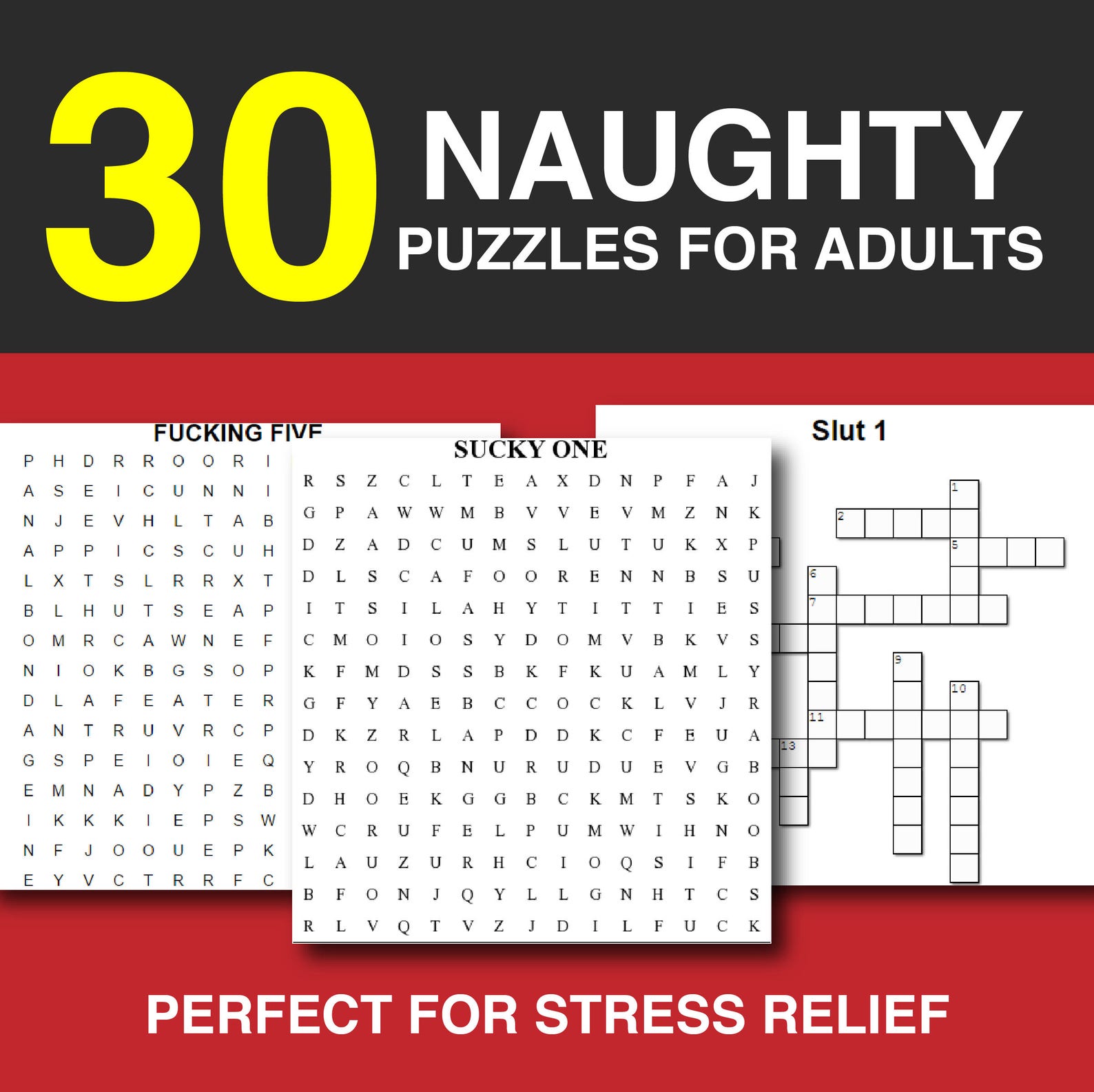30 Naughty Puzzles For Adults Instant Download Printable PDF Naughty 