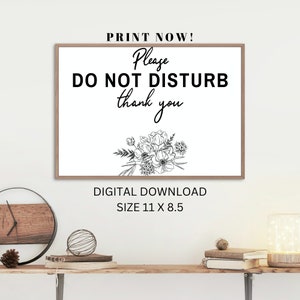 BEST VALUE Please Do Not Disturb - Instant Download Room Door Sign, Simple Poster Signage, Great for Office, Home, School, & More