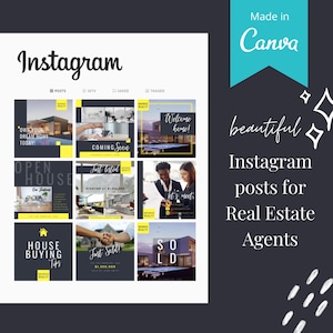 10 bewerkbare Instagram-sjablonen voor makelaars, prachtige sociale media-berichten voor makelaars, net verkocht, professionele Instagram-berichten